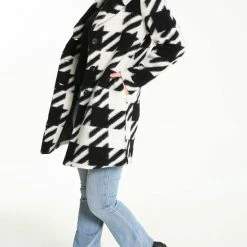 Cassis Wollen Mantel Met Pied-de-poulemotief Wollen Mantel Met Pied-de-poulemotief -Dameskleding Verkoop 550x825 36