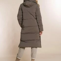 Geisha Jas Lange Puffer Winterjas Met Capuchon 28525 21 Taupe Dames Maat - XXL -Dameskleding Verkoop 550x825 382
