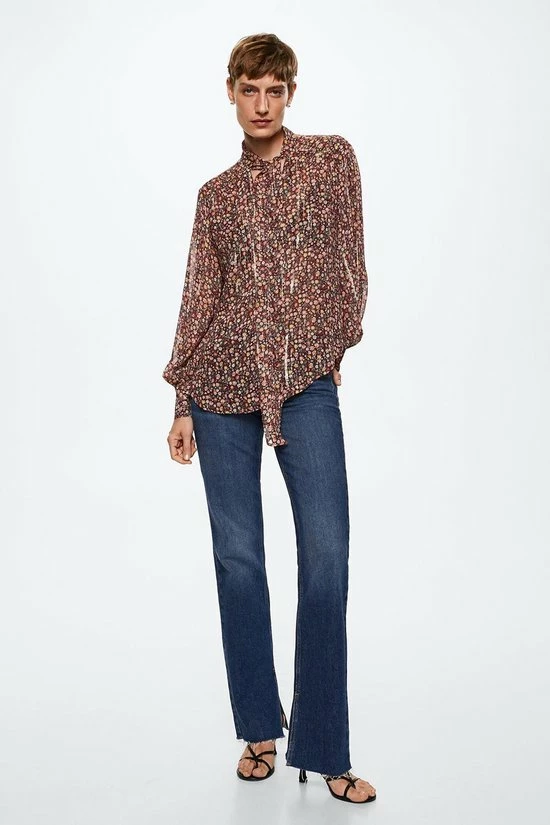 Mango Blouse Blouse Met Strik En Print 37013841 99 Dames Maat - S 7 Mango Blouse Blouse Met Strik En Print 37013841 99 Dames Maat - S - Afbeelding 7