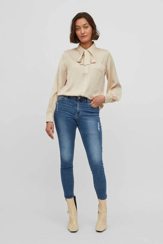 Vila Blouse Vielma L/s Shirt 14079469 Frosted Almond Dames Maat - W42 4 Vila Blouse Vielma L/s Shirt 14079469 Frosted Almond Dames Maat - W42 - Afbeelding 4