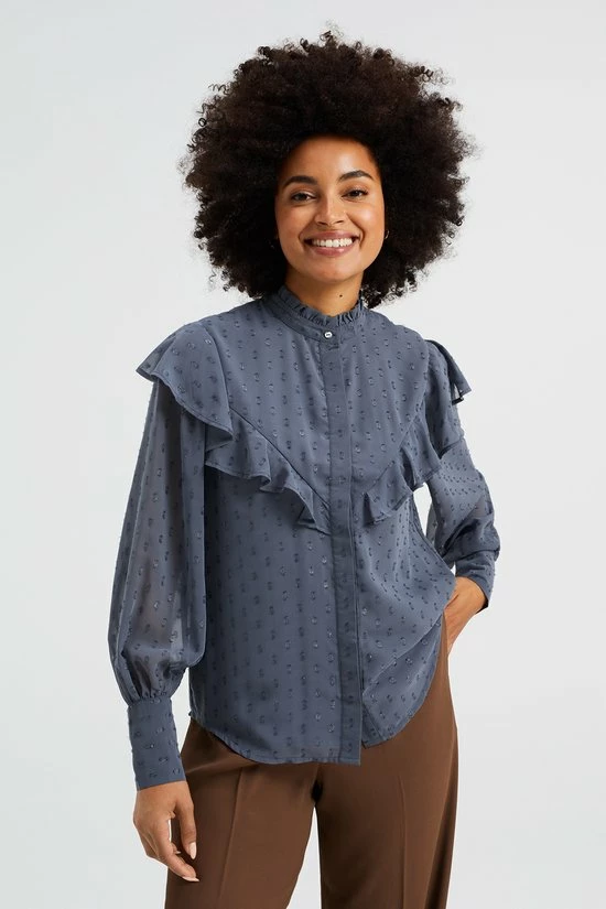 WE Fashion Dames Blouse Met Structuur 4 WE Fashion Dames Blouse Met Structuur - Afbeelding 4