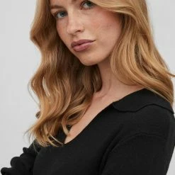 VILA VIMARLA COLLAR L/S KNIT DRESS Dames Jurk - Maat XL -Dameskleding Verkoop 550x825 59