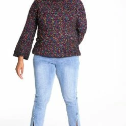 Paprika Trui Met Ringetjesmotief Van Veelkleurig Breiwerk -Dameskleding Verkoop 550x825 592