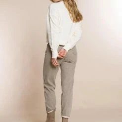 Geisha Trui Patchwork Crewneck Sweater 23509 10 Off-white Dames Maat - XL -Dameskleding Verkoop 550x825 605