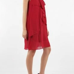 Merkloos Avondjurk Met Parels Op De Kraag - Bordeaux - Maat M -Dameskleding Verkoop 550x825 612