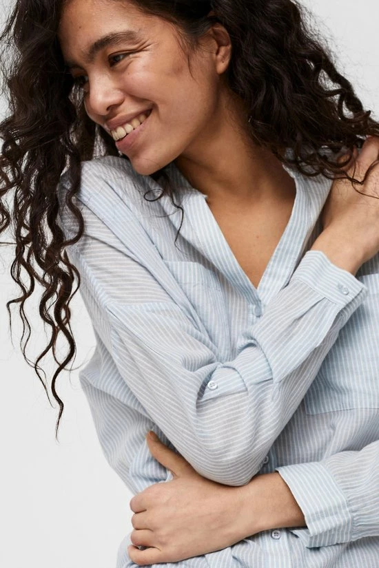 Vero Moda VMISABELL L/S FOLD UP TUNIC NOOS Dames Blouse - Maat XS 4 Vero Moda VMISABELL L/S FOLD UP TUNIC NOOS Dames Blouse - Maat XS - Afbeelding 4