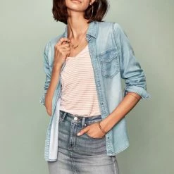 VILA VIBISTA DENIM SHIRT/SU-NOOS Dames Blouse - Maat L 23 VILA VIBISTA DENIM SHIRT/SU-NOOS Dames Blouse - Maat L -Dameskleding Verkoop 550x826 6