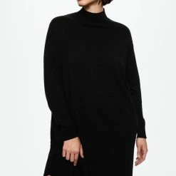 Mango Jurk Gebreide Jurk Met Trechterhals 37095939 99 Dames Maat - S -Dameskleding Verkoop 550x831 2